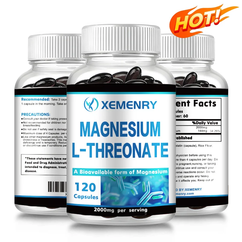 Magnesium L-Threonate Capsules &ndash; High Absorption Supplement &ndash; for Sleep and Cognitive Function Support magnesium citrate capsules