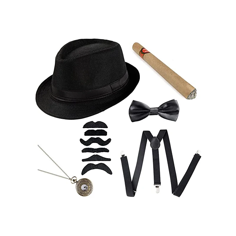 2022 Mens 20s Party Roaring 1920s Great Gatsby ׼ Ʈ   ĸ/ư    Ÿ ð 30