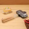 Double-Sided Sandwich Pan Non Stick Aluminum Alloy Grill Frying Pan Bread Toast Breakfast Machine Double-Sided Sandwich Fry Pan 1