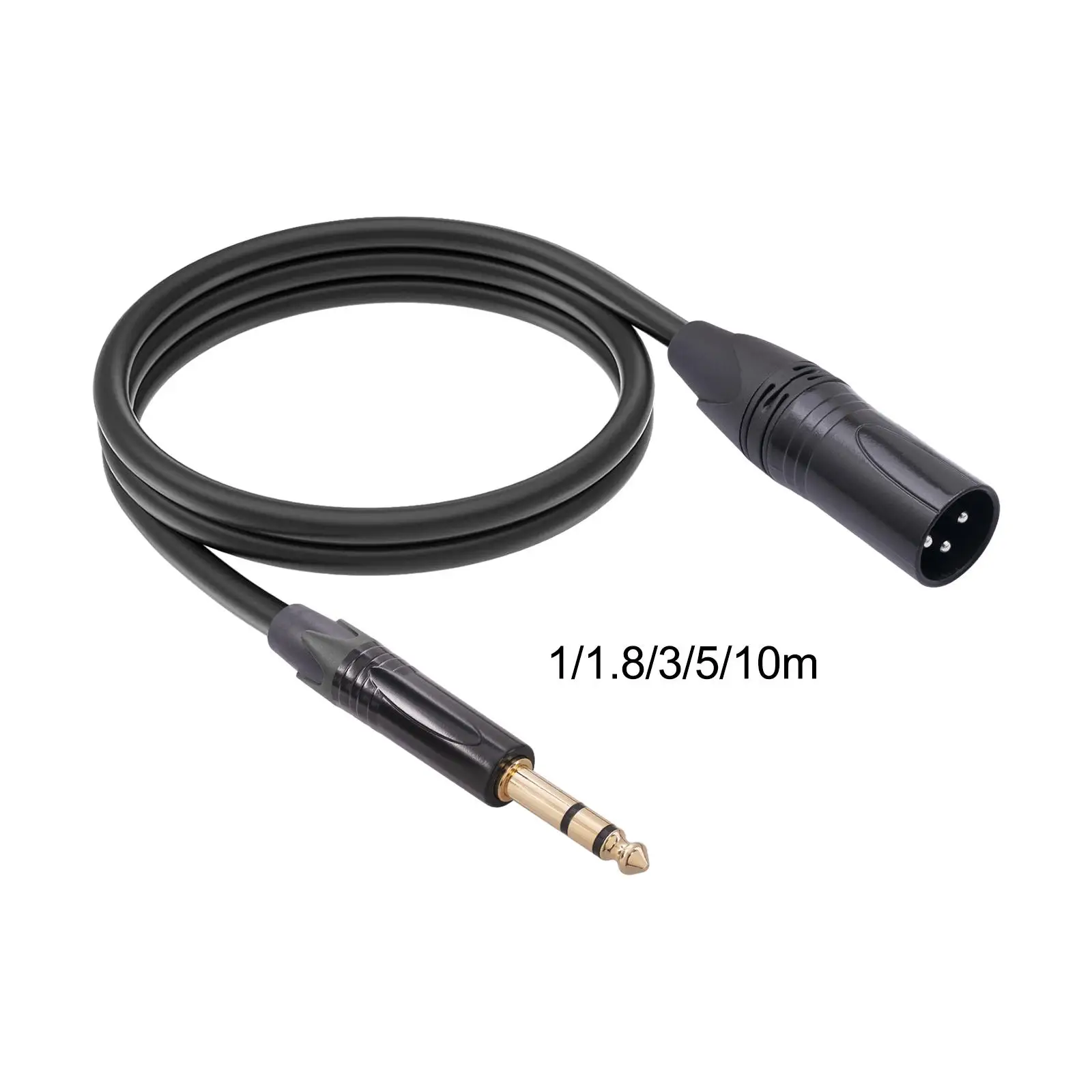 

КАБЕЛЬ 6,35 в XLR из цинкового сплава, 3-контактный стерео-аудиокабель XLR для микрофона, конвертер 1/4 дюйма, адаптер TRS, аудиолиния 1/4, аудиолиния 6,35