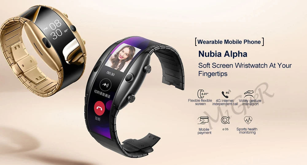 Flexible Smartwatch Phones Original Nubia Bluetooth Smart Watch