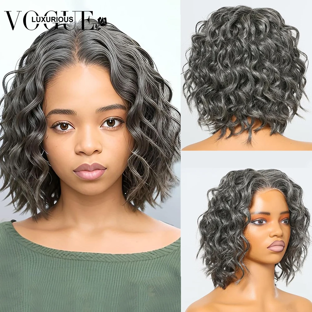 

Парик женский из натуральных волос с глубокой волной, 4x5x5