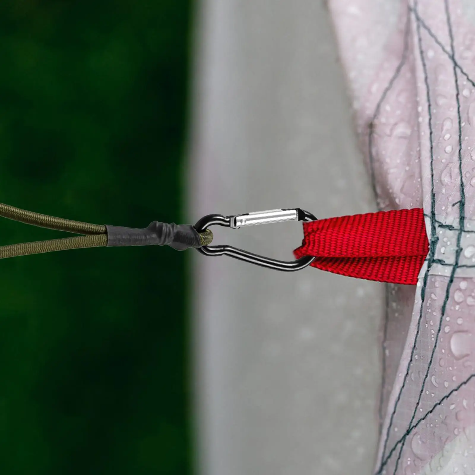 3-6pack Bungee Cord with Carabiner Hook Bungee Canopy Ties for Tarpaulin Tarps