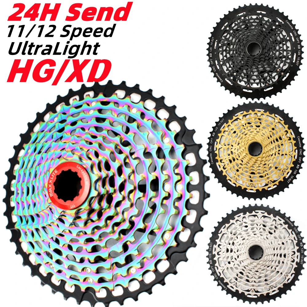 Sunshine Mtb Bike Cassette K7 12V/11V 11/12 Velocità Mountain Bike Pignone Ultraleggero 42/46/50/52T Volano Accessori Per Biciclette