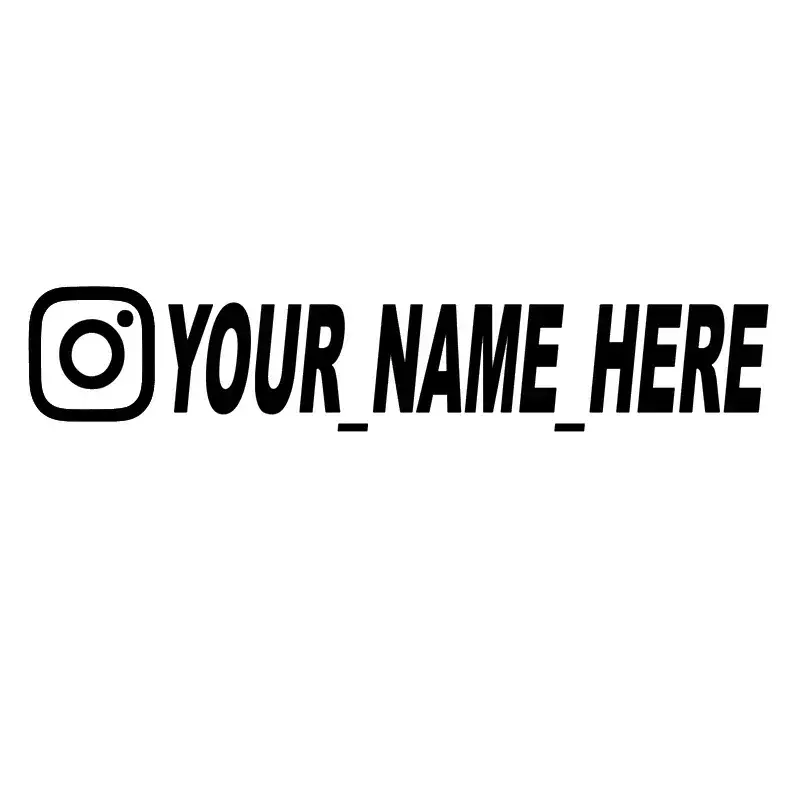 User Name Custom Personalized Instagram Vinyl Decals Motorcycle for Instagram FACEBOOK Customization Needs Remarks Car Sticker - Image 3