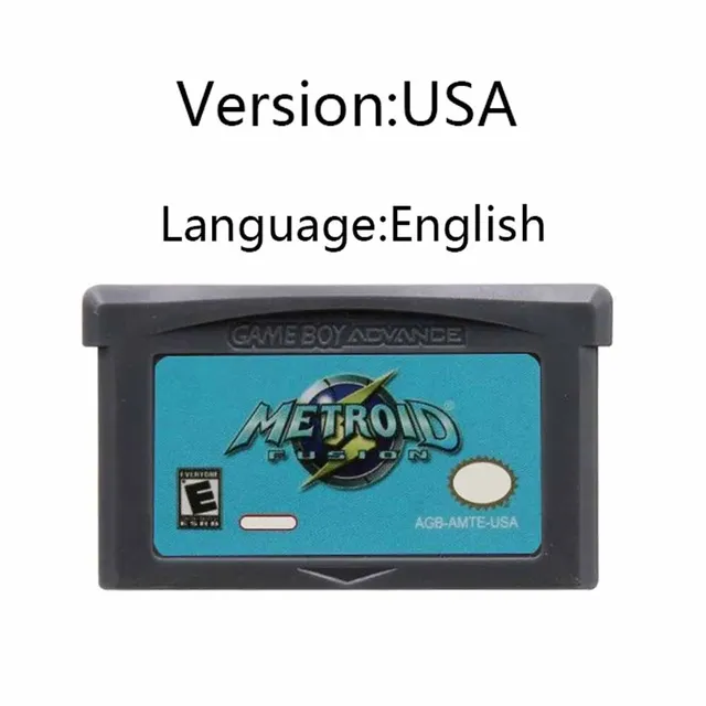 32-bit Video Game Cartridge Console Card  Metroid Series GBA Game Fusion Zero Mission for GBA/NDS/USA/EUR Version 6