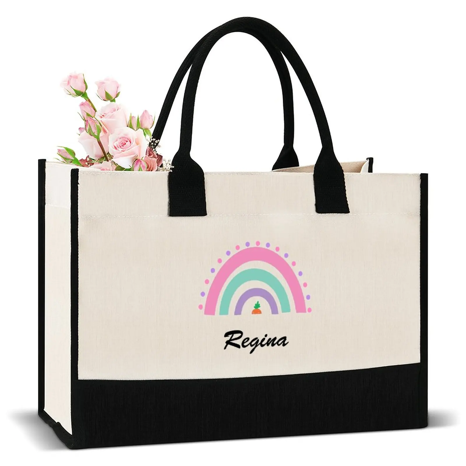 

Printed Shopping Bag Casual High Capacity Storage Bag Women Handbags Foldable Portable Tote Reusable Ecobag Custom Pattern