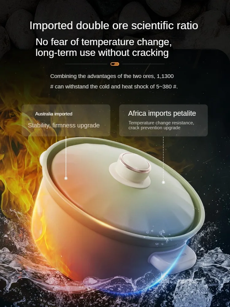 220V 3L Electric Slow Stewer Household Ceramic Automatic Health Preserving Pot Multi Cooker Soup Porridge Stewing Machine 4