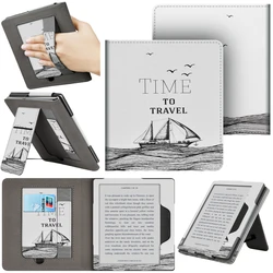 Premium Hand Strap Stand Cover with Card Slot - PU Leather - Kindle Oasis 7inch (Travel)
