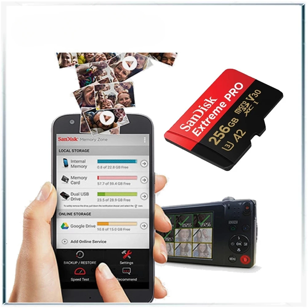 SanDisk Extreme Pro ÷ 128GB ī, ũ SD ī, SDXC UHS-I, 400G, 256GB, 64GB, U3 V30 TF ī, ī޶ DJI ޸ ī 