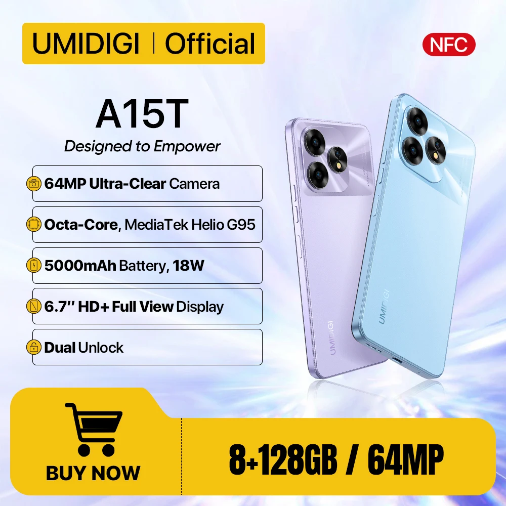 UMIDIGI A15T Smartphone Android 13 MTK Helio G95 Octa-Core