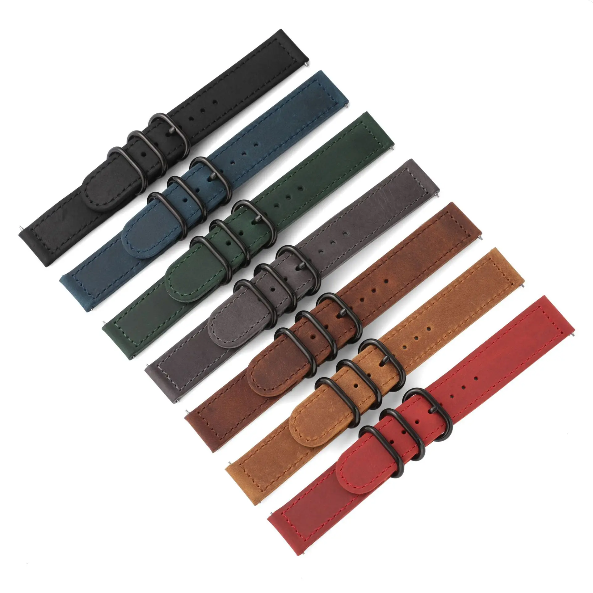 Vintage Crazy Horse Leather Watch Strap - Premium Bracelet