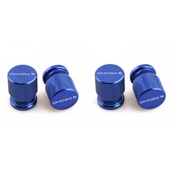 4Pcs Aluminum Car Wheel Tire Valve Caps Dust Covers (4pc - blue)