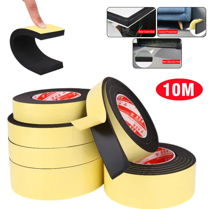 4M / Roll Seal Weather Strip Foam Sticky Tape Door Window Draught Excluder UK | UK - View #5