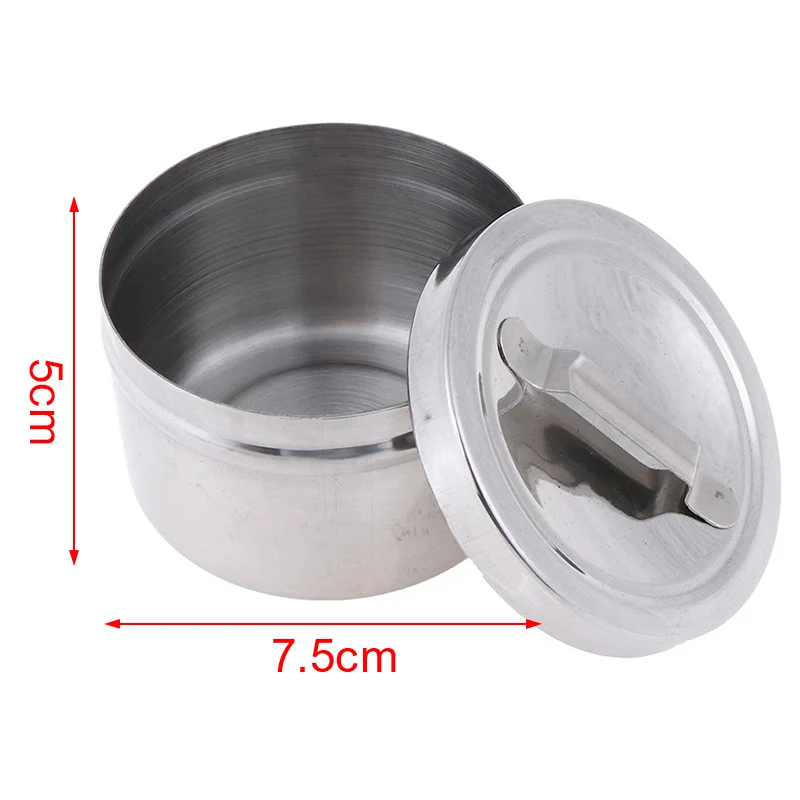 Medical Alcohol Round Box 304 Stainless Steel Cotton Can Barrel Laboratory Instruments And Tools Storage Tank With Cover 1pc