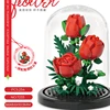Flower Bouquet Bonsai Building Blocks Artificial Plastic Plant Dust Cover Micro Model Home Decoration Toy For Kid Birthday Gift 3