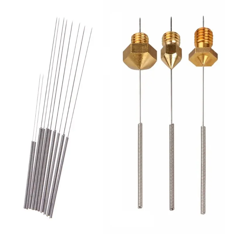 3D Printer Extruder Hotend Nozzle Cleaning Needles for 0.2/0.25/0.3/0.35/0.4 3d printer nozzle cleaning needles
