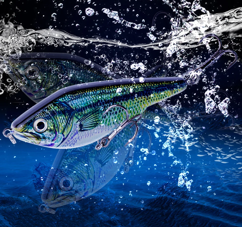 AYWFISH 10CM / 12CM / 15CM Lipless Crankbait Sinking VIB Angelköder Harter künstlicher Ruckköder Hechtangeln Wobbler Jerkbait – Detail 11