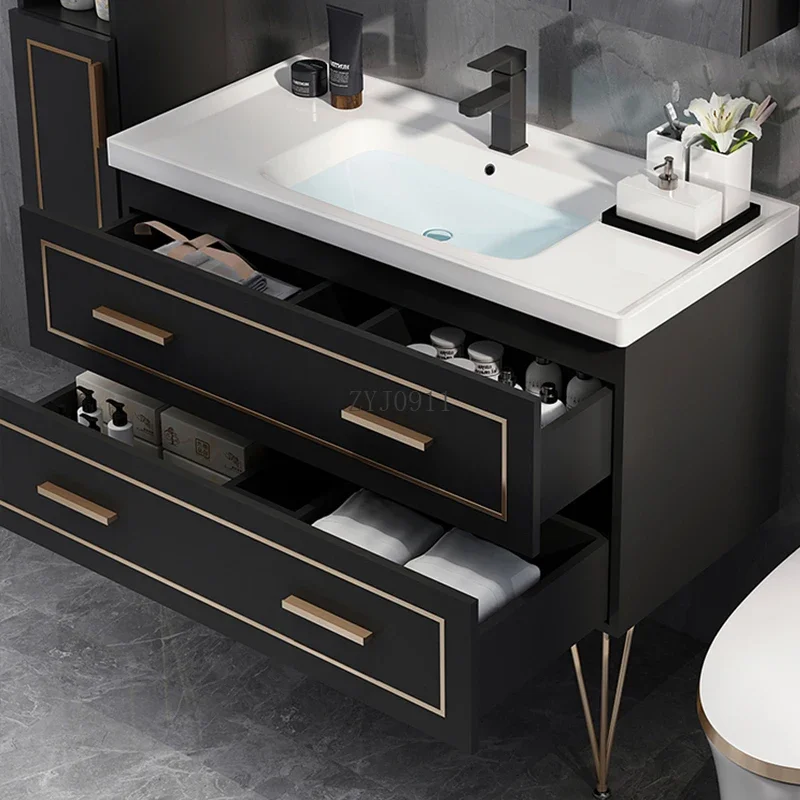 Light Luxury Wash Basin Hand Washing Basin Cabinet Bathroom Floor Washstand