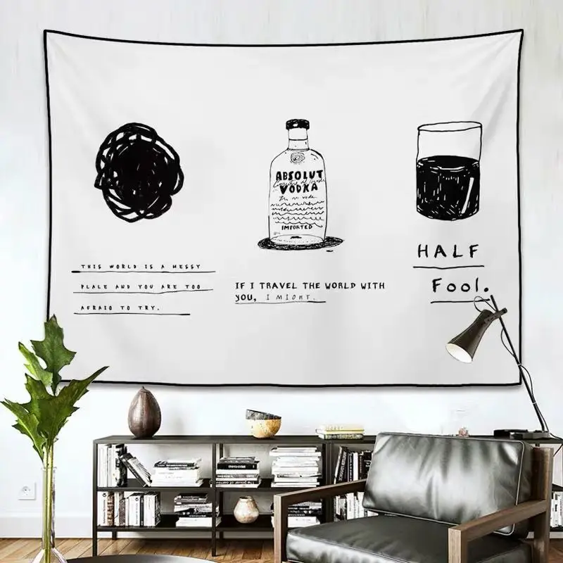 

Internet Sensation Background Cloth Ins Room Bedroom Layout Decorative Wall Cloth Dormitory Essential Tapestry Live Broadcast Ha