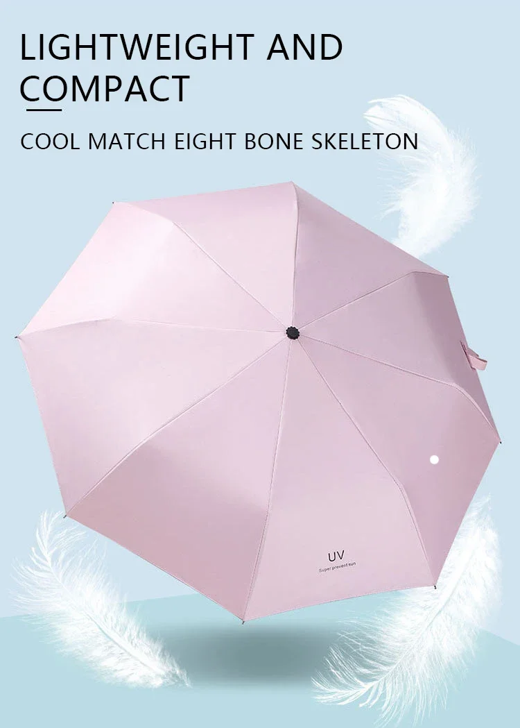 Description Picture 5 of itemUmbrella Sunscreen Cartoon Sunny Rainy Automatic Folding Student Portable Parasol Shade Accessory Outdoor Gear