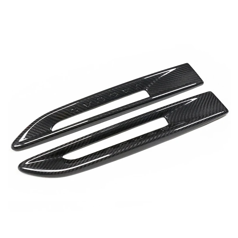 Dry Real Carbon Fiber Front Side Fender Door Air Outlet Vent Trim Parts Fit For Jaguar F-pace 2016-2018 XE XF 1k0819153c new dashboard upper air vent front a c heater vent outlet for vw golf jetta rabbit r32 gti 1k0819153b 1k0819153c1qb