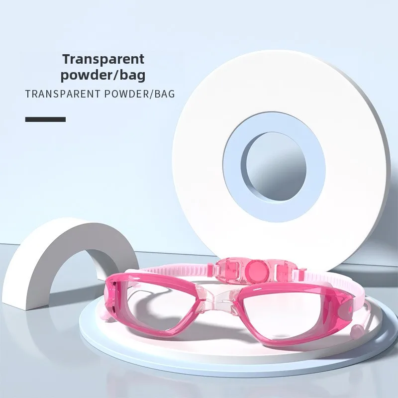 Swimming goggles waterproof and fog proof high definition flat light myopia adult swimming goggles large frame water supplies 5