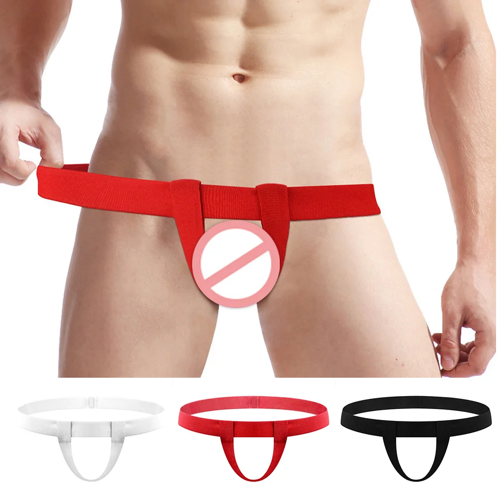 

Sexy Erotic Men's G-string Thong T back Sexy Panties Bandage Underwear Man Thong Lingerie Open Crotch Low Rise Jockstrap Breathe