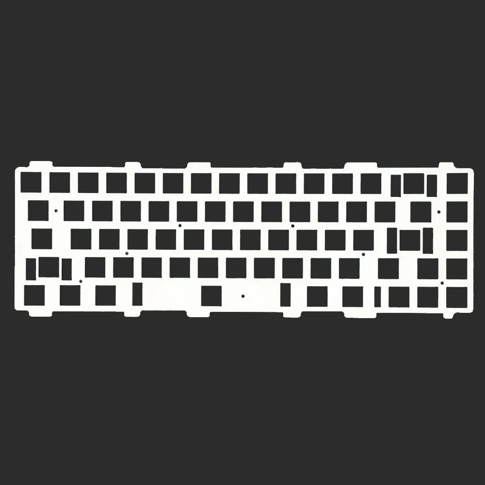 Placa de Posicionamento Kbd67 Lite Policarbonato Fosco Pom Fr4 Alumínio Placa de Latão Kbd67 Lite Placa de Teclado Mecânico