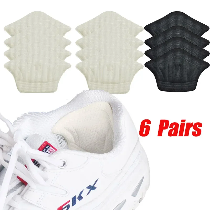 1/6pair Insoles Heel Pads Lightweight For Sport Shoes Adjustable Size Back Sticker Antiwear Feet Pad Cushion Insole Heel