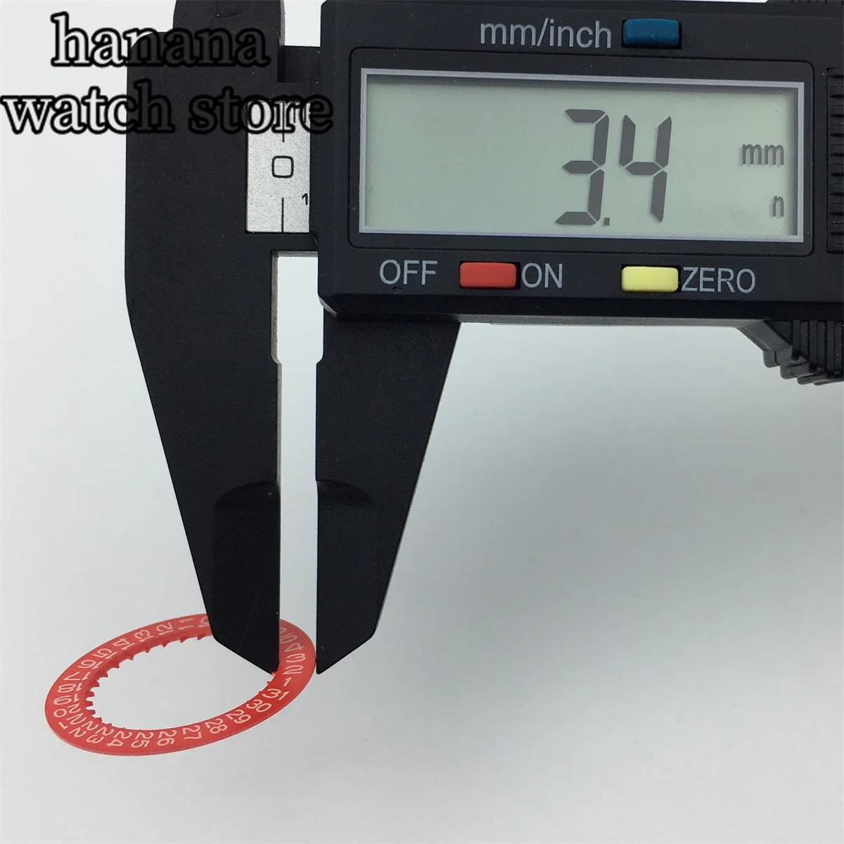 BLIGER 캘린더 휠, 블랙 화이트 그린 블루 레드, NH34 NH35 무브먼트 시계 수정 수리 도구, 3.0/3.8 크라운