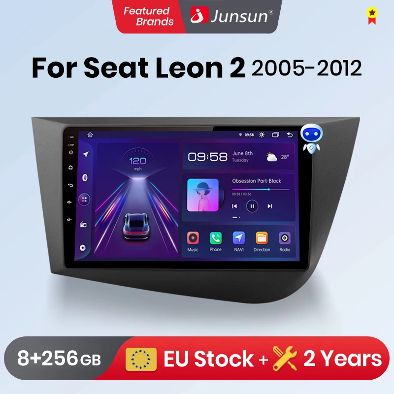 Junsun V1pro AI Voice Android Radio samochodowe dla Seat Leon MK2 2005