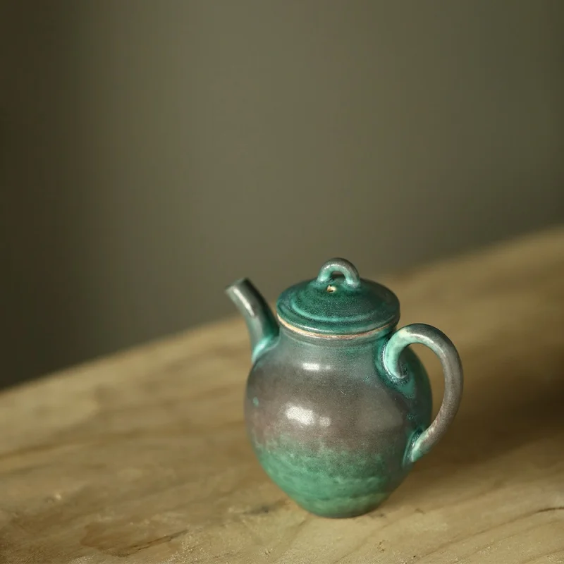 

Retro Kiln Baked Teapot Japanese Style Coarse Pottery Handmade Soda Burning Single Teapot Boutique Ceramics Little Teapot Aquari