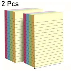 Vibrant Self-Adhesive Notes - Perfect for Creative Organization and Planning (Large 2 Pcs)