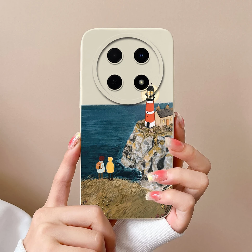 Fashion Pretty Sweet Girl Soft Liquid Silicone Phone Case - Protective Cover