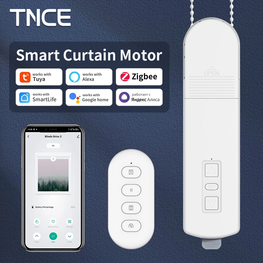TNCE 투야 지그비 스마트 쉐이드 롤러 블라인드 모터 드라이버 전동 커튼 자동화 쉐이드 셔터 비드 알렉사 구글 홈 연동