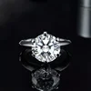 Sparking 5CT Moissanite Rings For Women Engagement Wedding Band 925 Sterling Silver Classic Romantic 6 Claws Ring Jewelry Gift 3