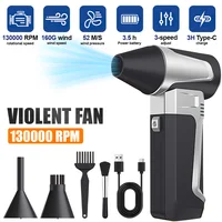 130000RPM Mini Violent Blower Portable Turbo Jet Fan Handheld High Speed Air Blower Dust Cleaner Car PC Keyboard Cleaning Tool 1