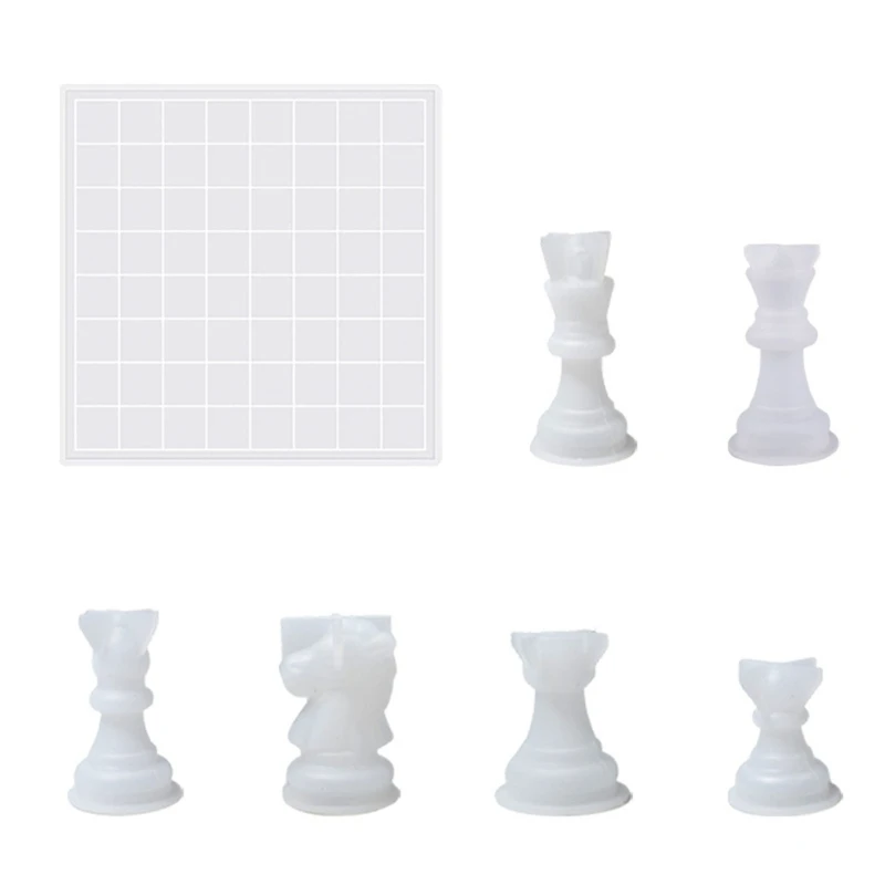 

3D International Chess Piece Mold Jewelry Resin Casing Mold Chess Shaped Chocolates Candy Baking Tools Easy to Use R3MC