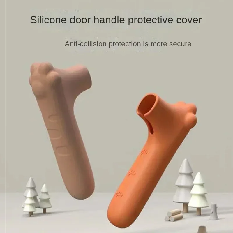 Children's Siliconedoor Handle Protective Cover Anti-collision Anti-staticdevice Room Door er Pad Entrance Door Handle Cover