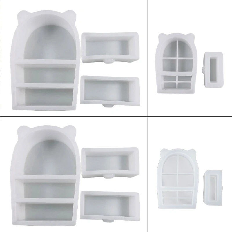 

Cat Ears Drawer Container Molds Jewelry Storage Box Silicone Mold for DIY Epoxy Resin Trinket Rings Holder Home Decor