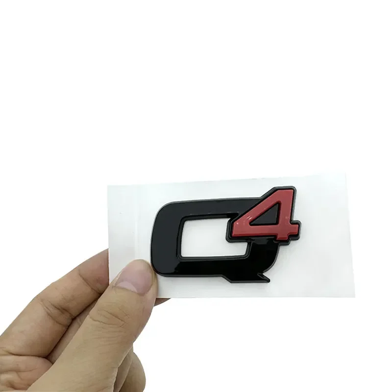 Q2 Q4 Giulia Veloce Stelvio Ti badge glossy black car sticker view 1
