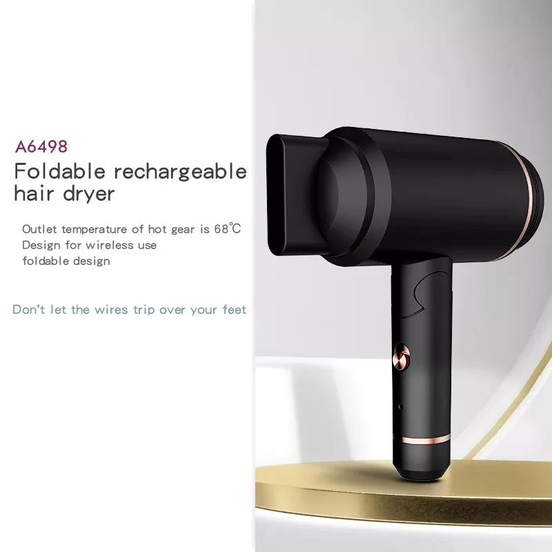 Professional Portable Household Ionic Blow Hair Dryer Hotel Use Rechargeable Wireless Cordless Hair Dryer 6