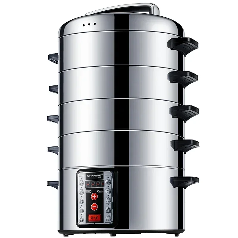 32cm Multifunctional Household and Commercial Stainless Steel Multi-layer Large-capacity Electric Steamer Electric Steamer 220V 2