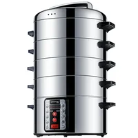 32cm Multifunctional Household and Commercial Stainless Steel Multi-layer Large-capacity Electric Steamer Electric Steamer 220V 2