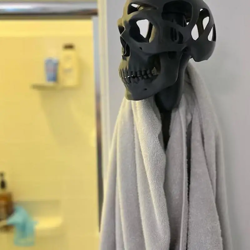 Hard Hat Rack Wall Mount 3D Skull Design Wall Rack for Hard Hat Decorative Elegant Multifunctional Holder