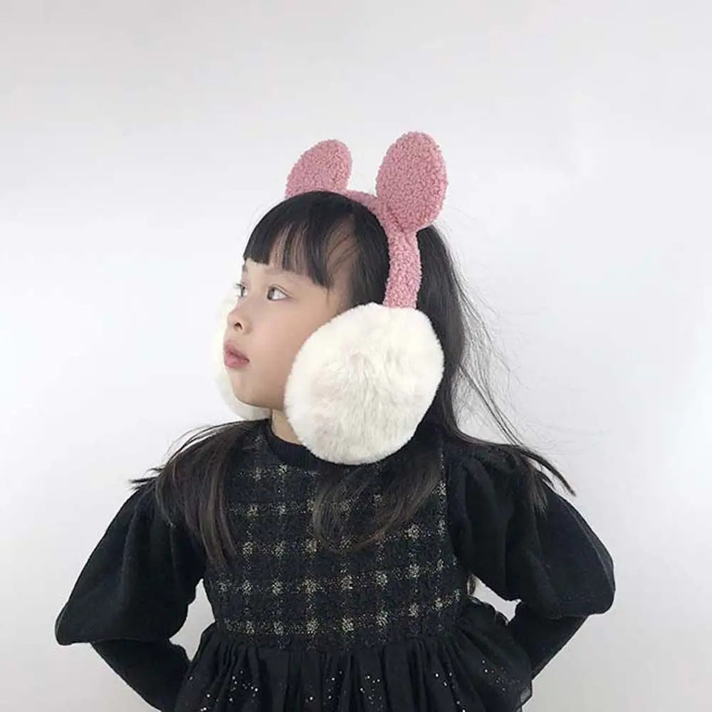 부드러운 귀여운 겨울 귀 랩, 귀 워머, 어린이 봉제 귀마개, 여성 귀 커버