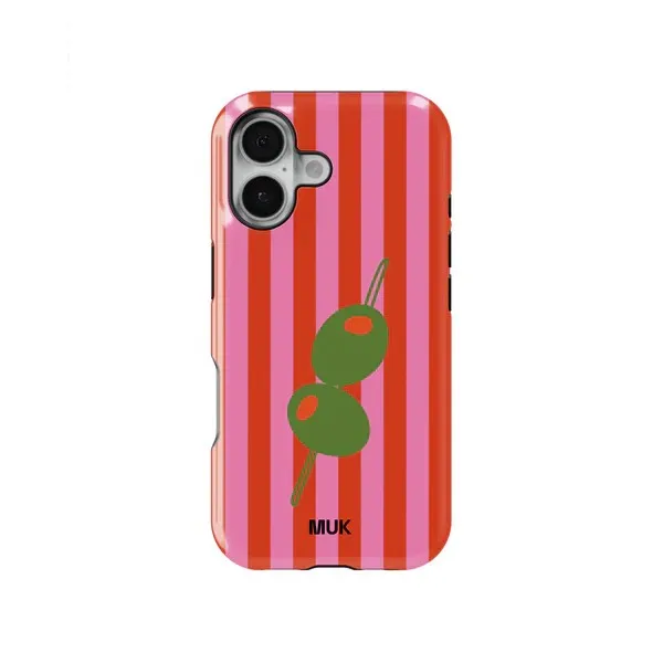 Mediterranean Olive & Sardine Pattern Double-Layer Phone Case