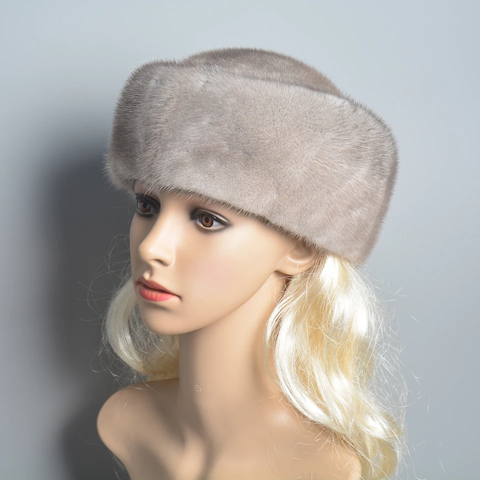 ☆新品☆最高級☆「毛皮の宝石」カッコいい ミンクキャップ ベージュ