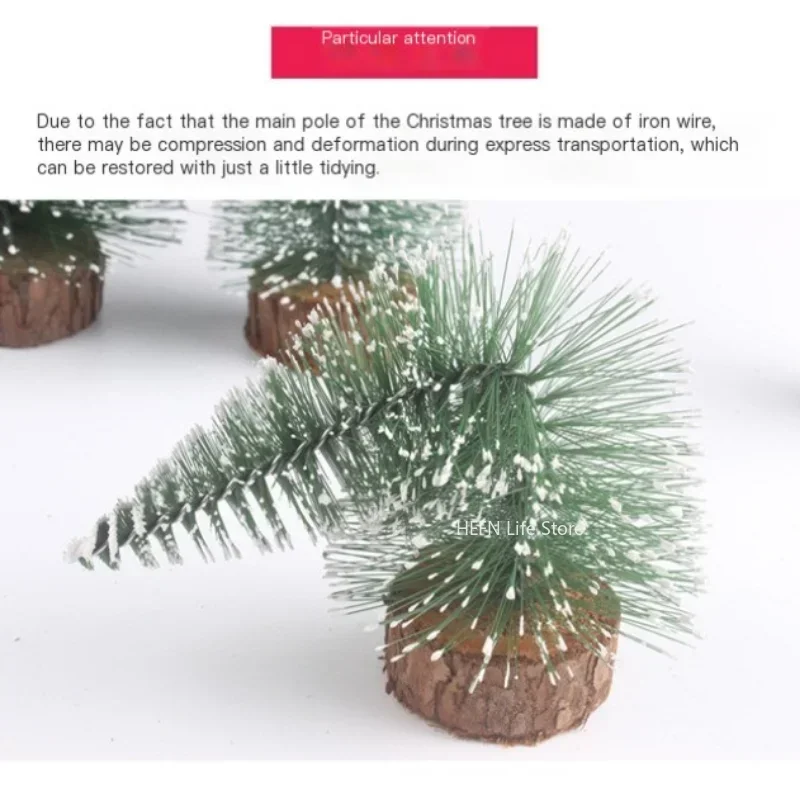 Mini Christmas Tree Stick, White Cedar, Desktop Small Christmas Tree Decor, Snow Ornaments, Trees for Xmas Party, Home Party